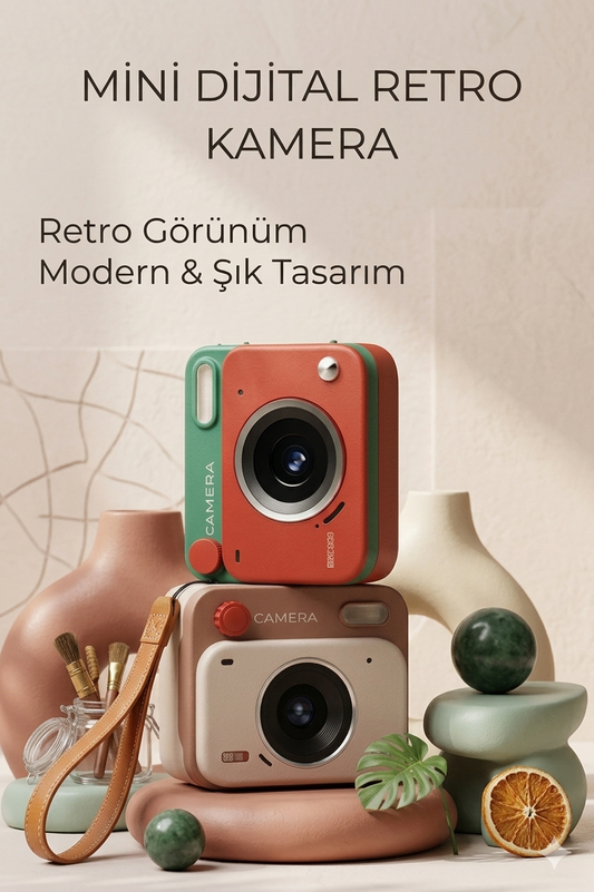 Mini Retro Dijital Kamera